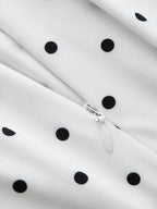 Cap Sleeve Polka Dot Fit Flare Maxi Dress for Women Casual Summer