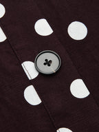 Polka Dot Halter Belted Cotton Linen Midi Dress Women's Summer Fashion