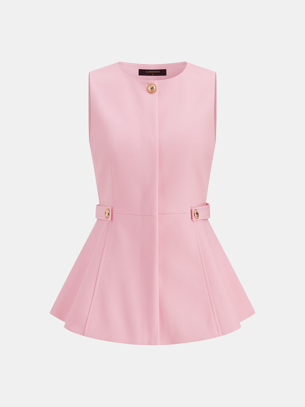 Sleeveless Peplum Vest & Flare Pants Set for Women Trendy Business Casual