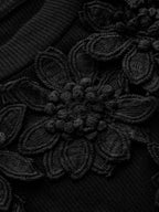 Floral Applique Ribbed Sleeveless Tank Top for Women Summer Casual