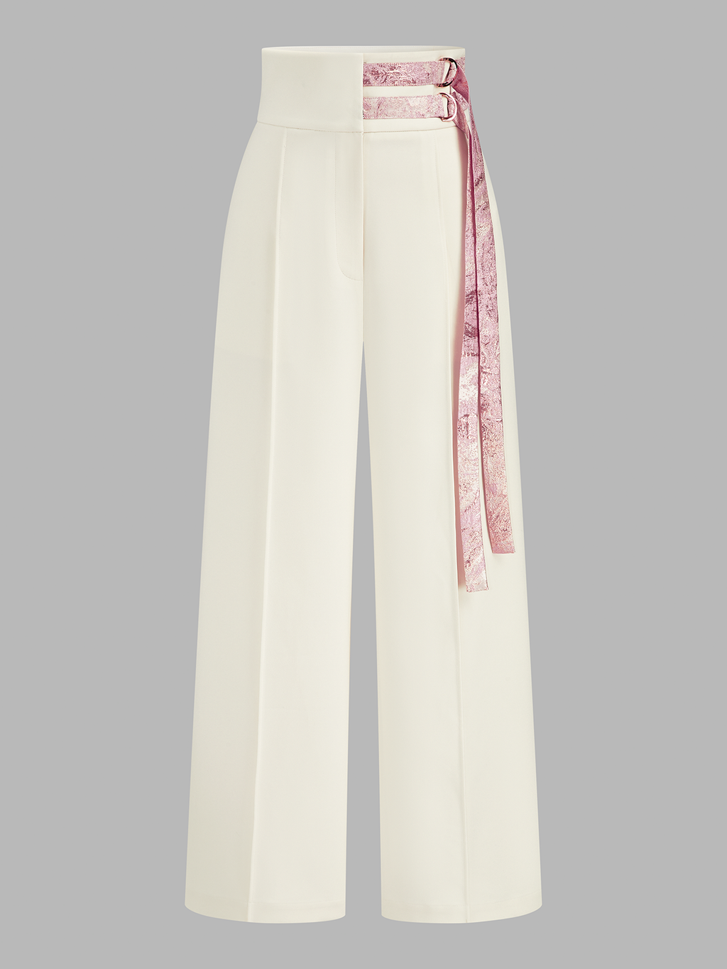 Sleeveless Jacquard Crop Top & High-Waisted Pants Set for Women