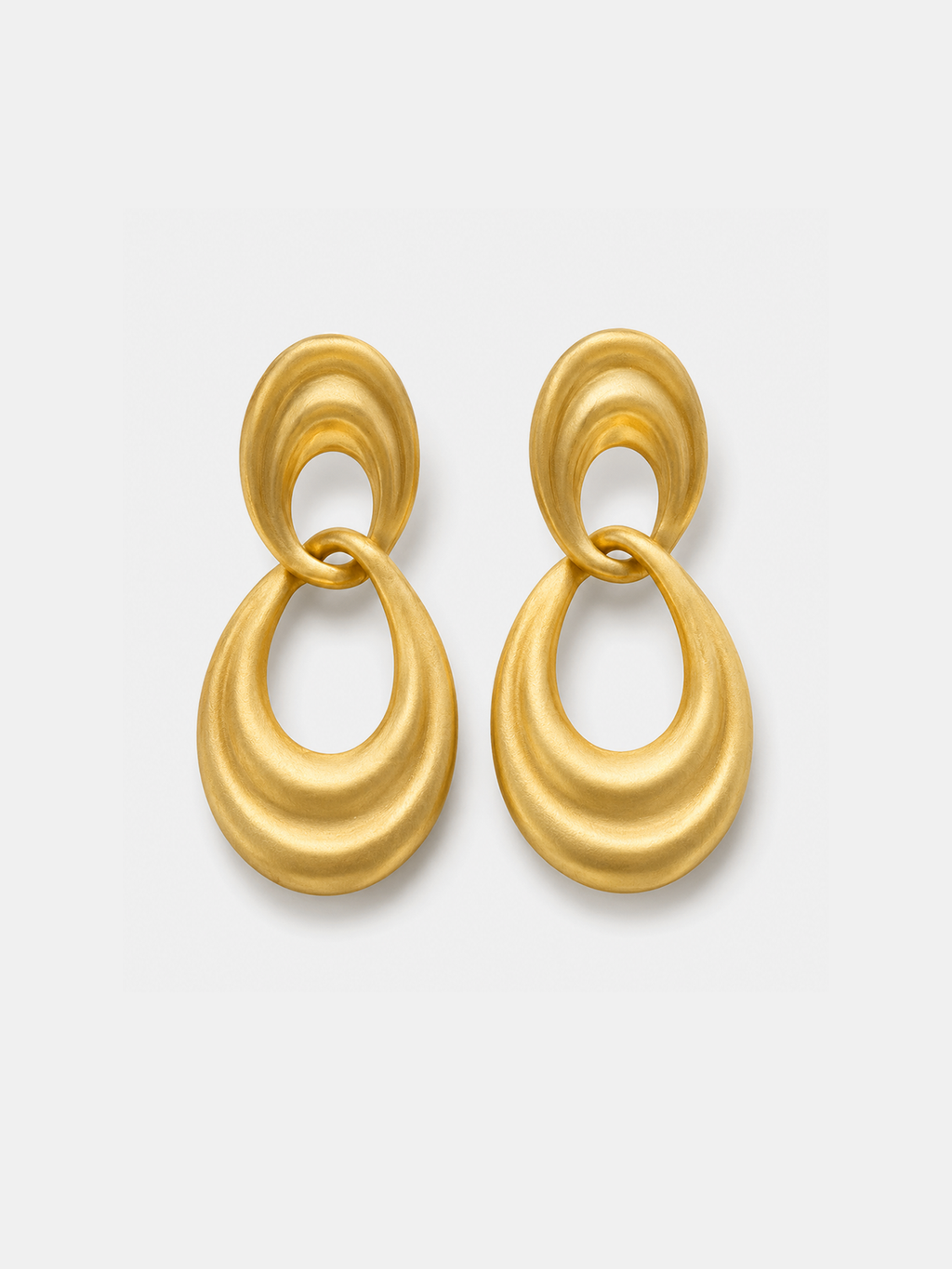 Chunky Linked Oval Drop Earrings for Women Everyday Wear Fashion Jewelry