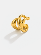 Minimalist Twisted Interlaced Ear Cuff, No-Pierce Adjustable Design