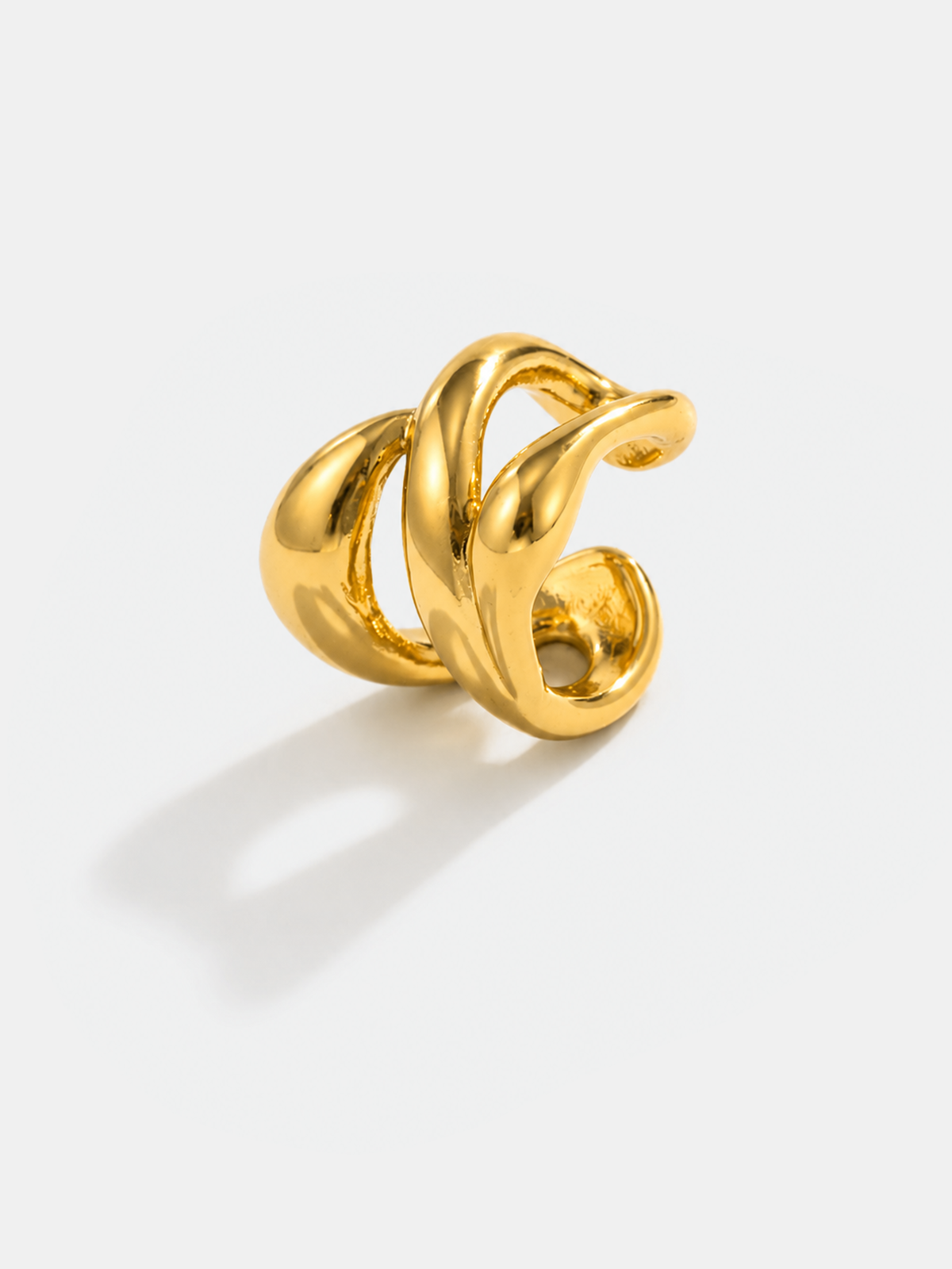 Minimalist Twisted Interlaced Ear Cuff, No-Pierce Adjustable Design