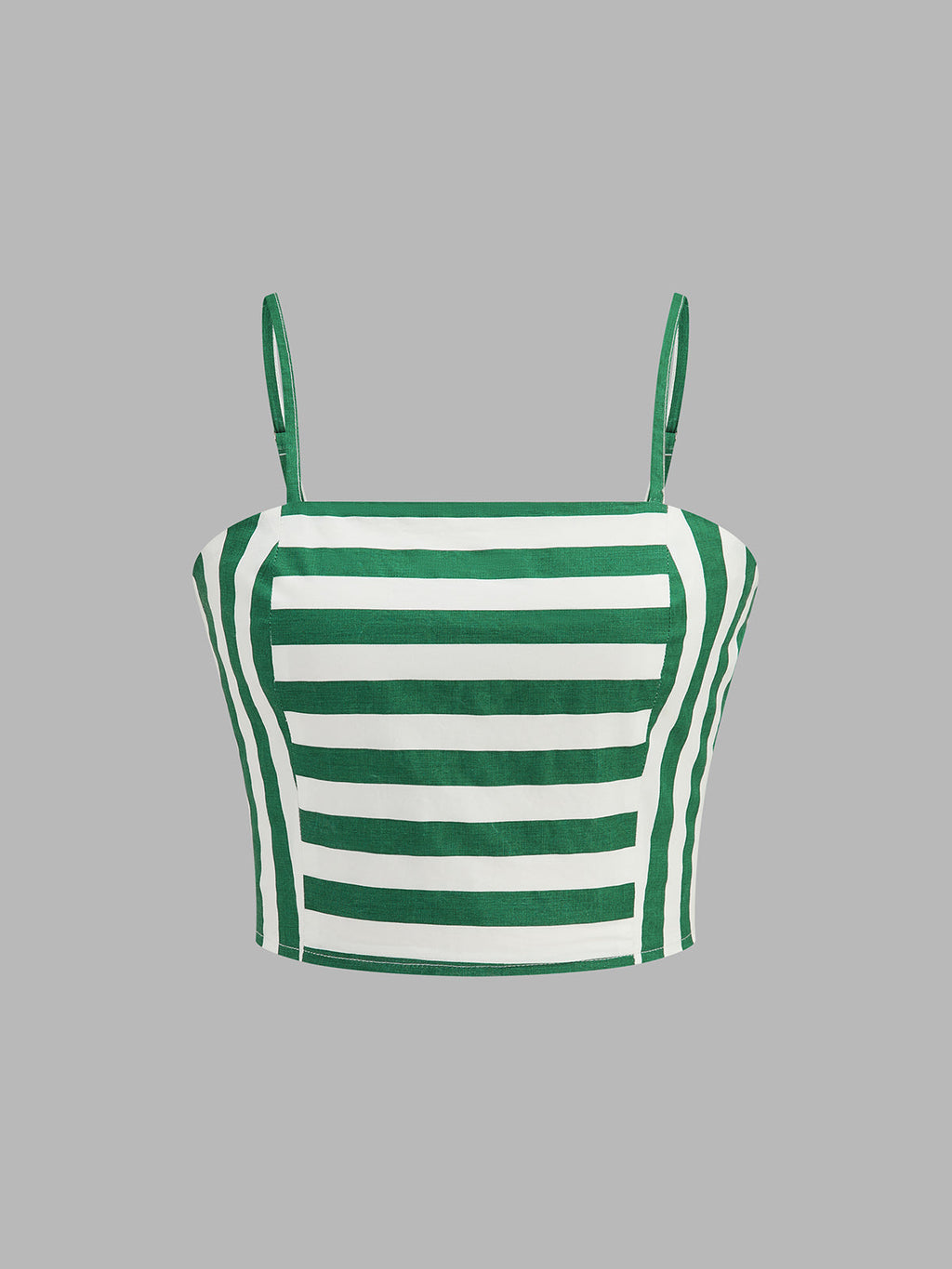 Striped Cotton Two Piece Midi Skirt Set with Tie Waist Detail