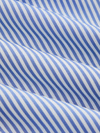 Collared Twisted Striped Short Sleeve Blouse for Women Summer Casual