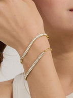 Baguette Crystal Paperclip Chain Bracelet - Elegant Fashion Accessory for Women