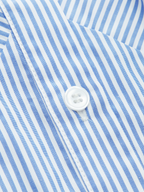 Striped Collared Sleeveless Fitted Shirt for Women, Casual Summer Style