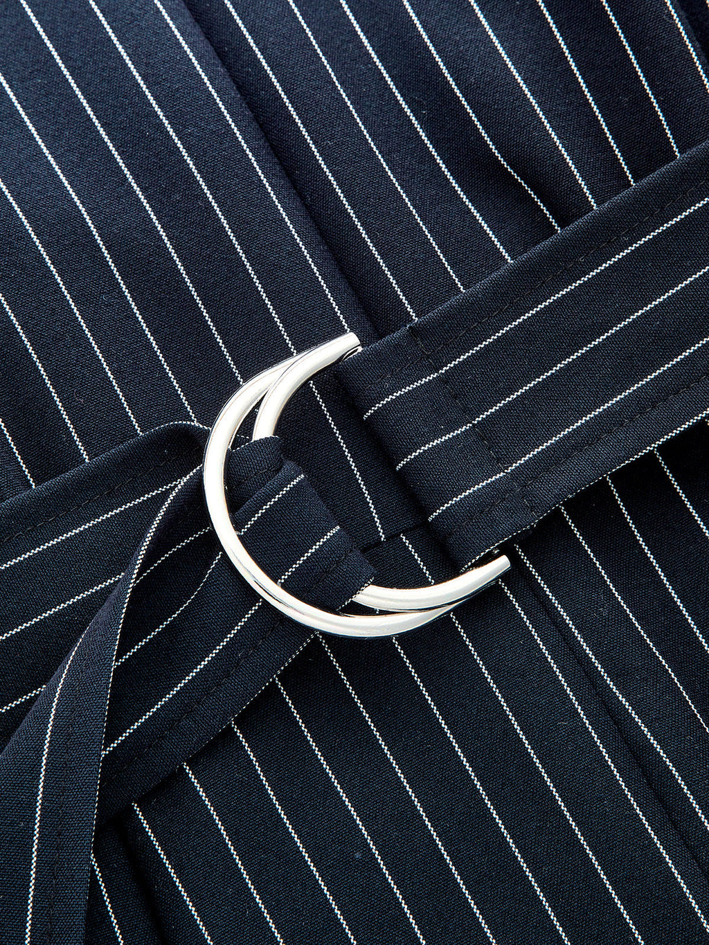 Striped Belted V-Neck Cap Sleeve Romper with Tie Waist Detail
