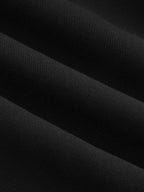 Metal Buckle Mid Waist Straight Leg Pants with Pockets and Zip Closure