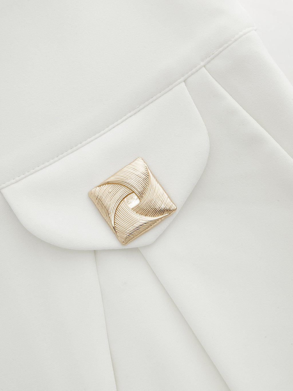 Decorative Hardware Mid Waist Straight Pants for Women Office Wear