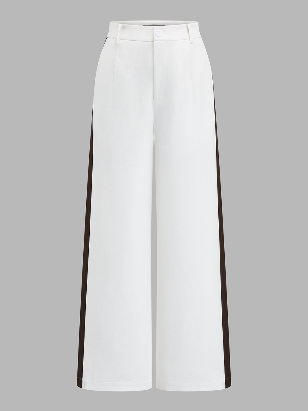 Contrast Trim Belted Two Piece Pants Set with Stylish Modern Design