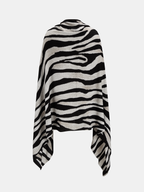 Zebra Print Open Front Lightweight Scarf Accessory
