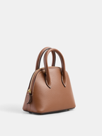 Mini Dome PU Handbag with Adjustable Shoulder Strap