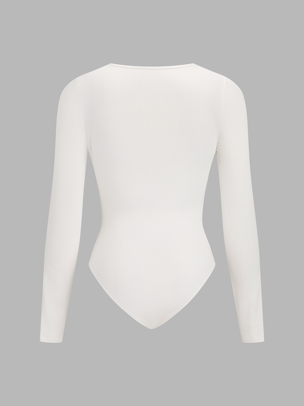 Basic Ribbed Long Sleeve Bodysuit for Women Comfort Fit