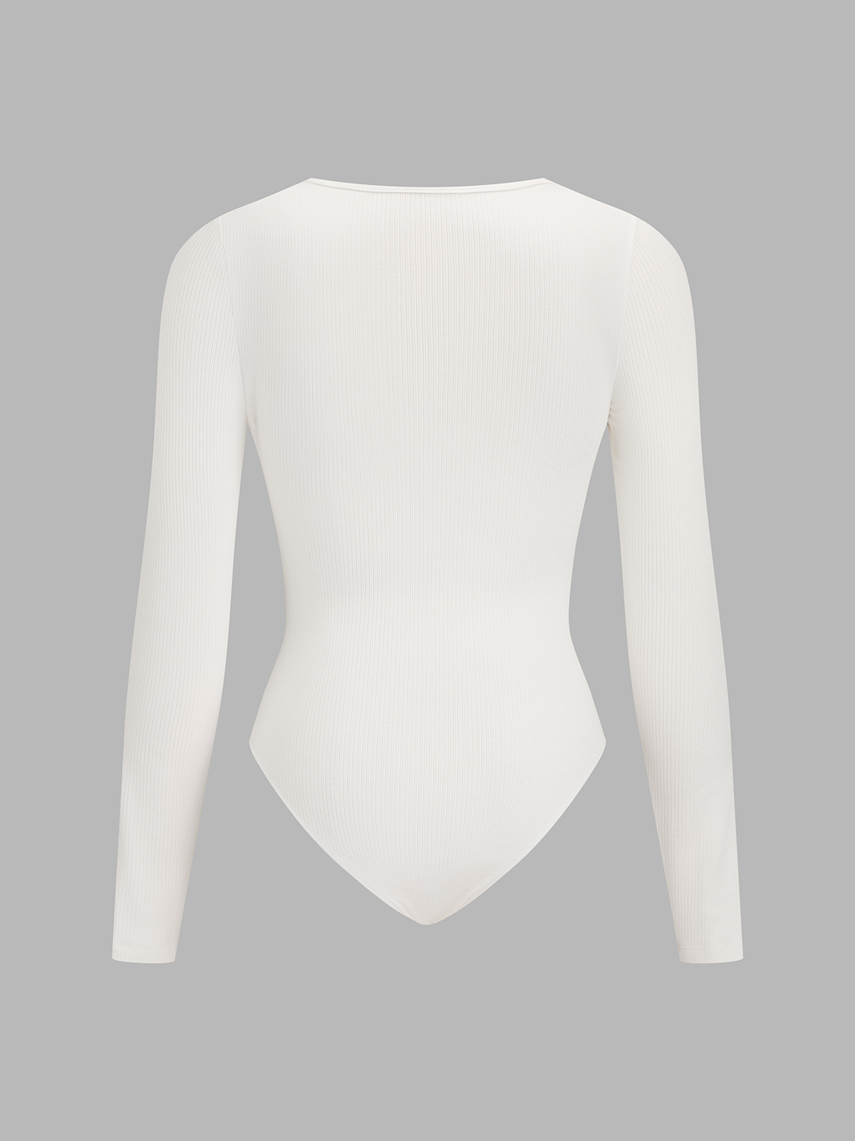 Basic Ribbed Long Sleeve Bodysuit for Women Comfort Fit
