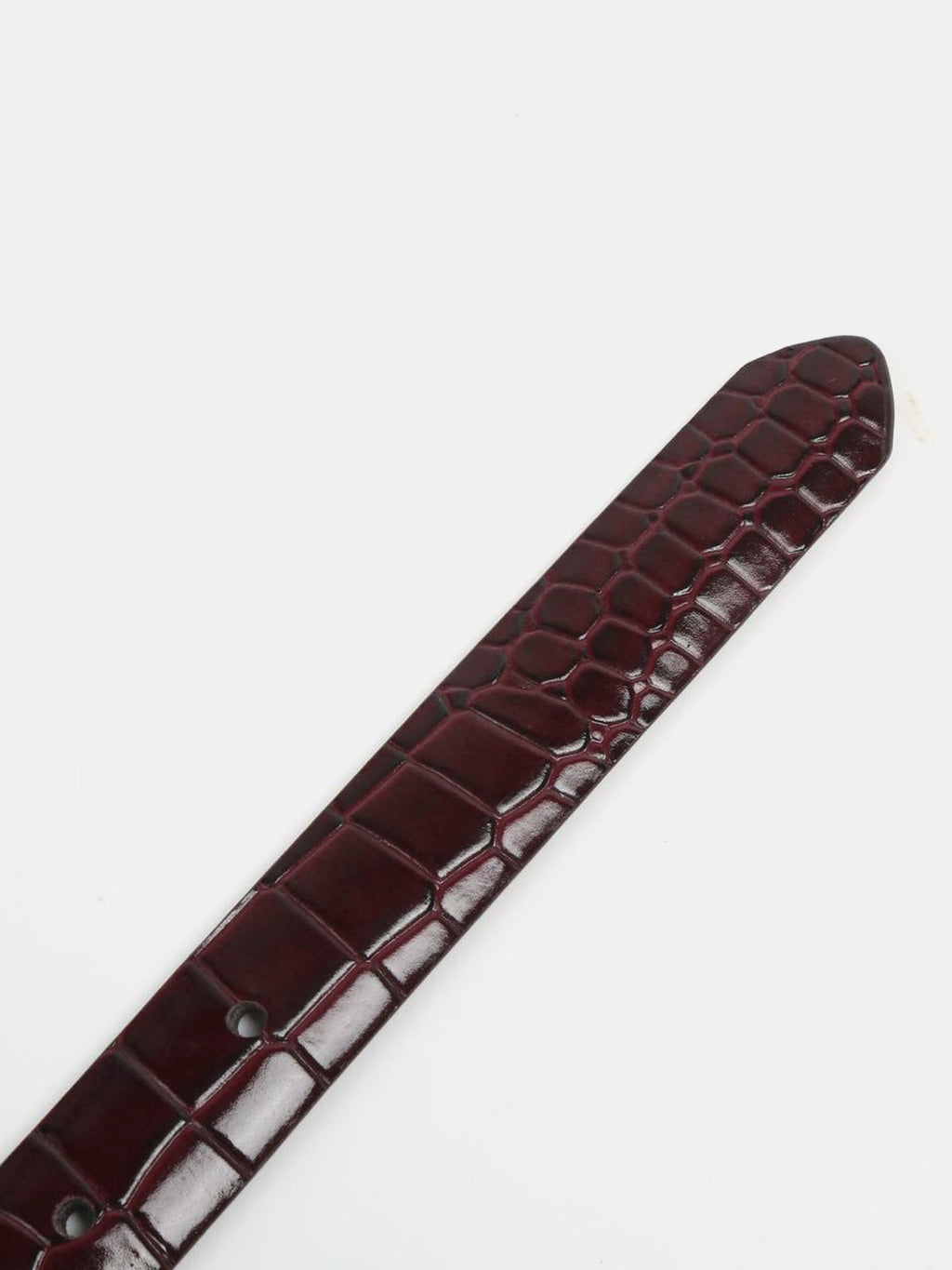 Metal Buckle Crocodile Embossed Belt Durable Leather Adjustable Waist Unisex