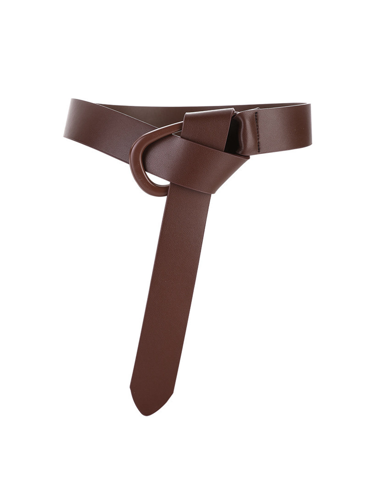 Minimalist Knot Buckle Genuine Leather Waist Belt for Women