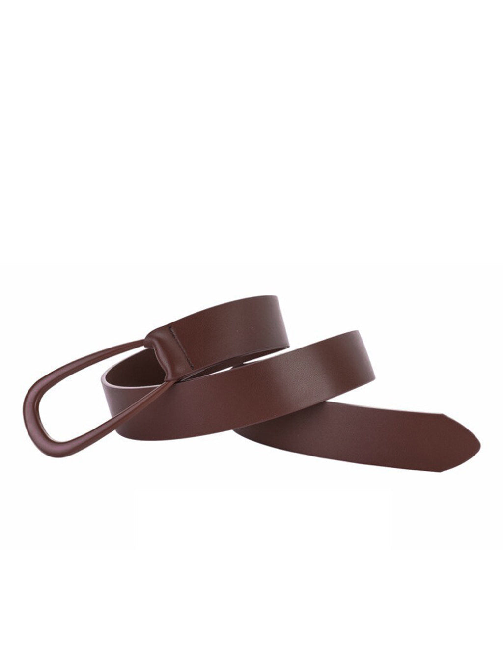 Minimalist Knot Buckle Genuine Leather Waist Belt for Women