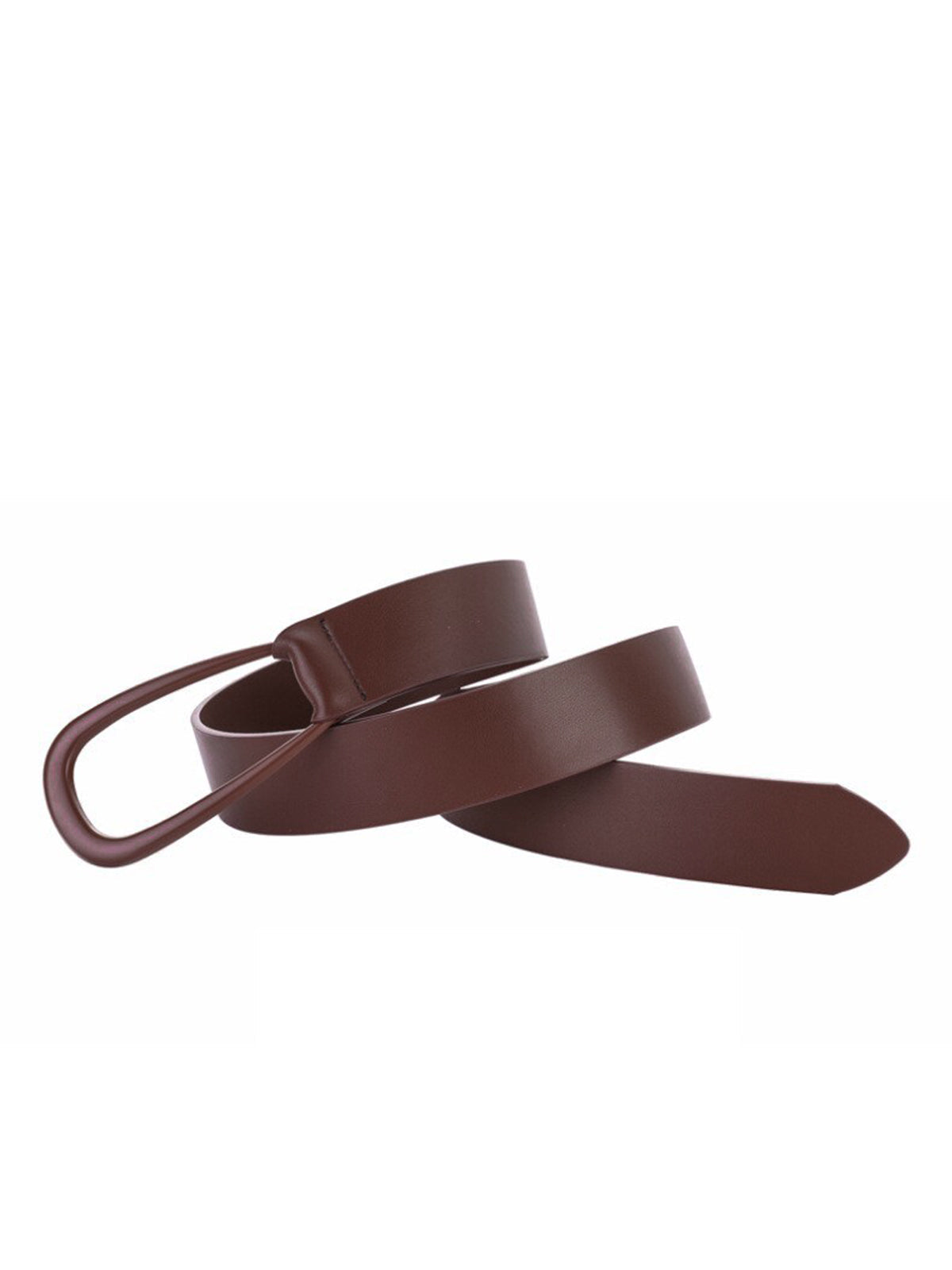 Minimalist Knot Buckle Genuine Leather Waist Belt for Women