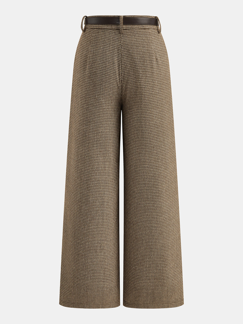 Houndstooth Wool Blend Stylish Office Two Piece Pants Set