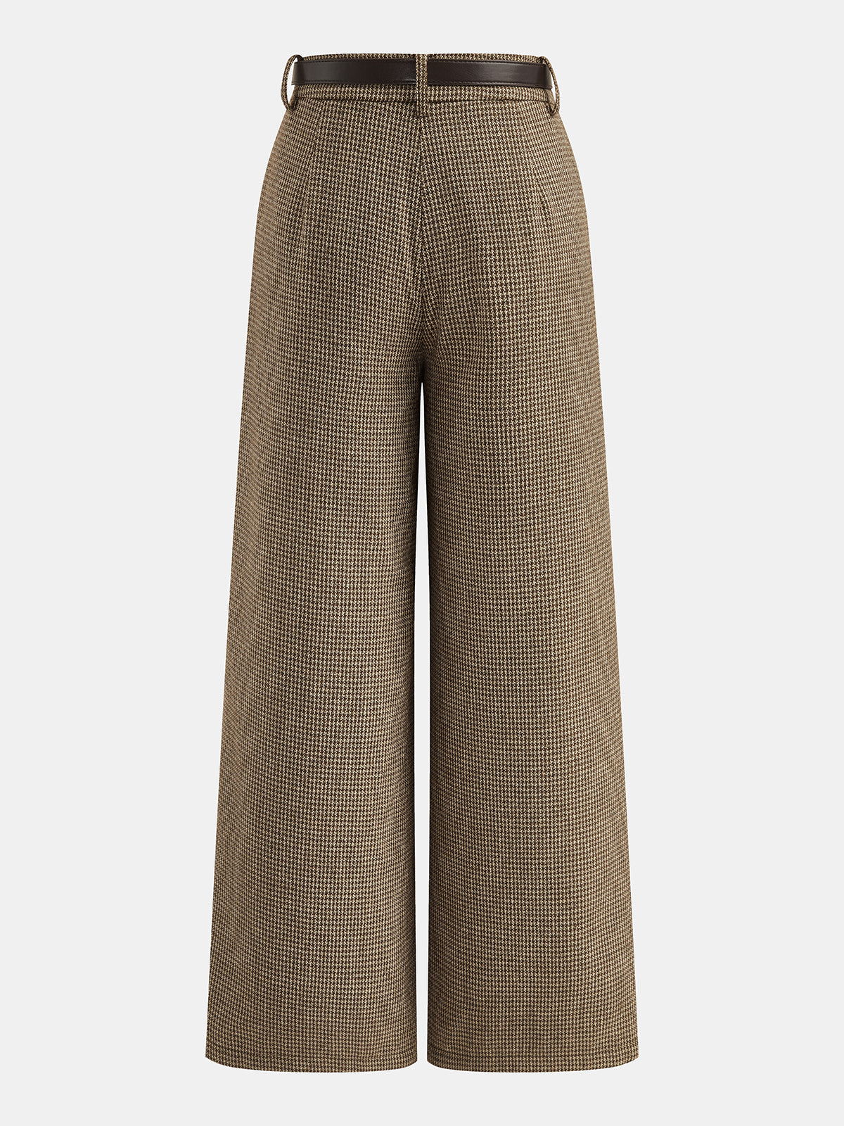 Houndstooth Wool Blend Stylish Office Two Piece Pants Set