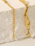 Irregular Wavy Choker Necklace Trendy Adjustable Statement Piece