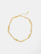 Irregular Wavy Choker Necklace Trendy Adjustable Statement Piece