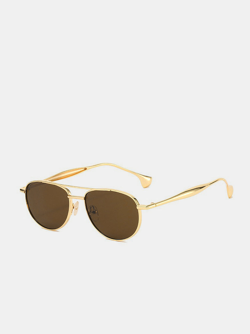 Metal Double Bridge Aviator Sunglasses for UV Protection