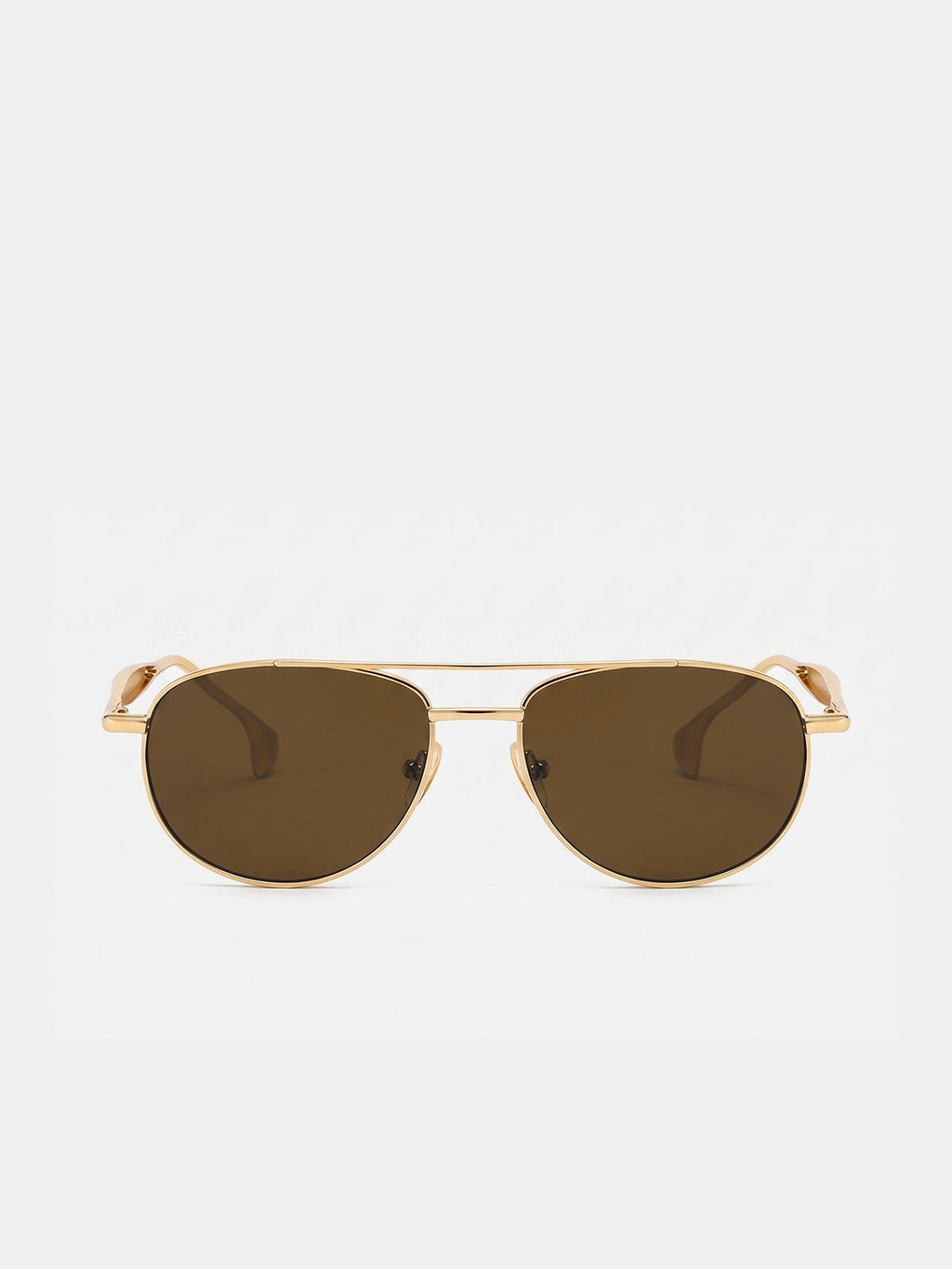 Metal Double Bridge Aviator Sunglasses for UV Protection