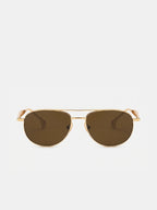 Metal Double Bridge Aviator Sunglasses for UV Protection