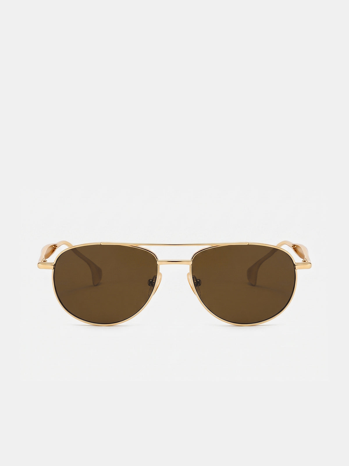 Metal Double Bridge Aviator Sunglasses for UV Protection