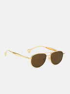 Metal Double Bridge Aviator Sunglasses for UV Protection