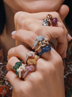 Paved Knot Statement Ring with Elegant Cubic Zirconia Detail