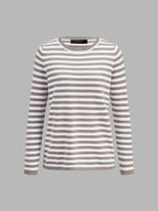 Classic Horizontal Stripe Long Sleeve Tee Comfortable Everyday Casual Wear
