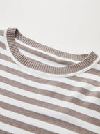 Classic Horizontal Stripe Long Sleeve Tee Comfortable Everyday Casual Wear