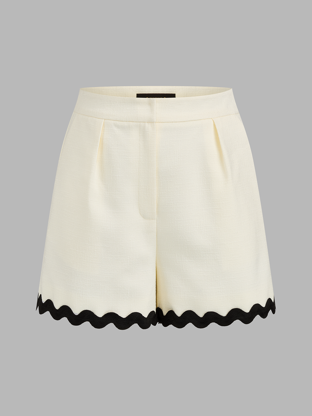 Scallop Trim Two Piece Shorts Set for Women Summer Casual