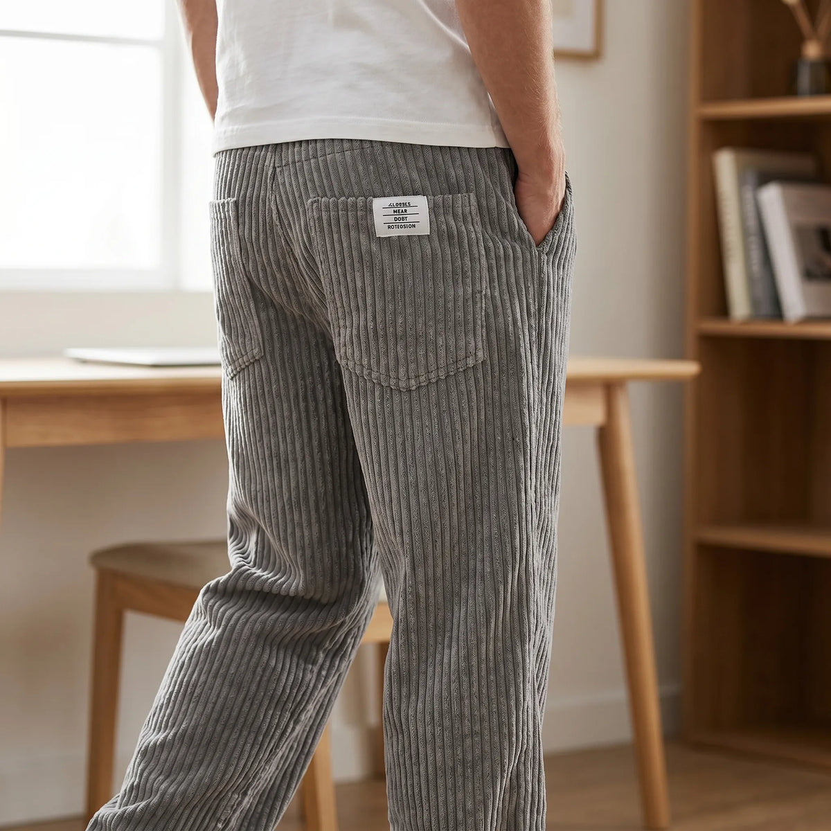 Men’s trousers | Corduroy trousers with elastic waistband