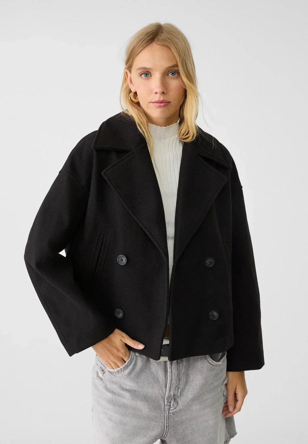 Celly | Women’s Cropped Double-Breasted Jacket