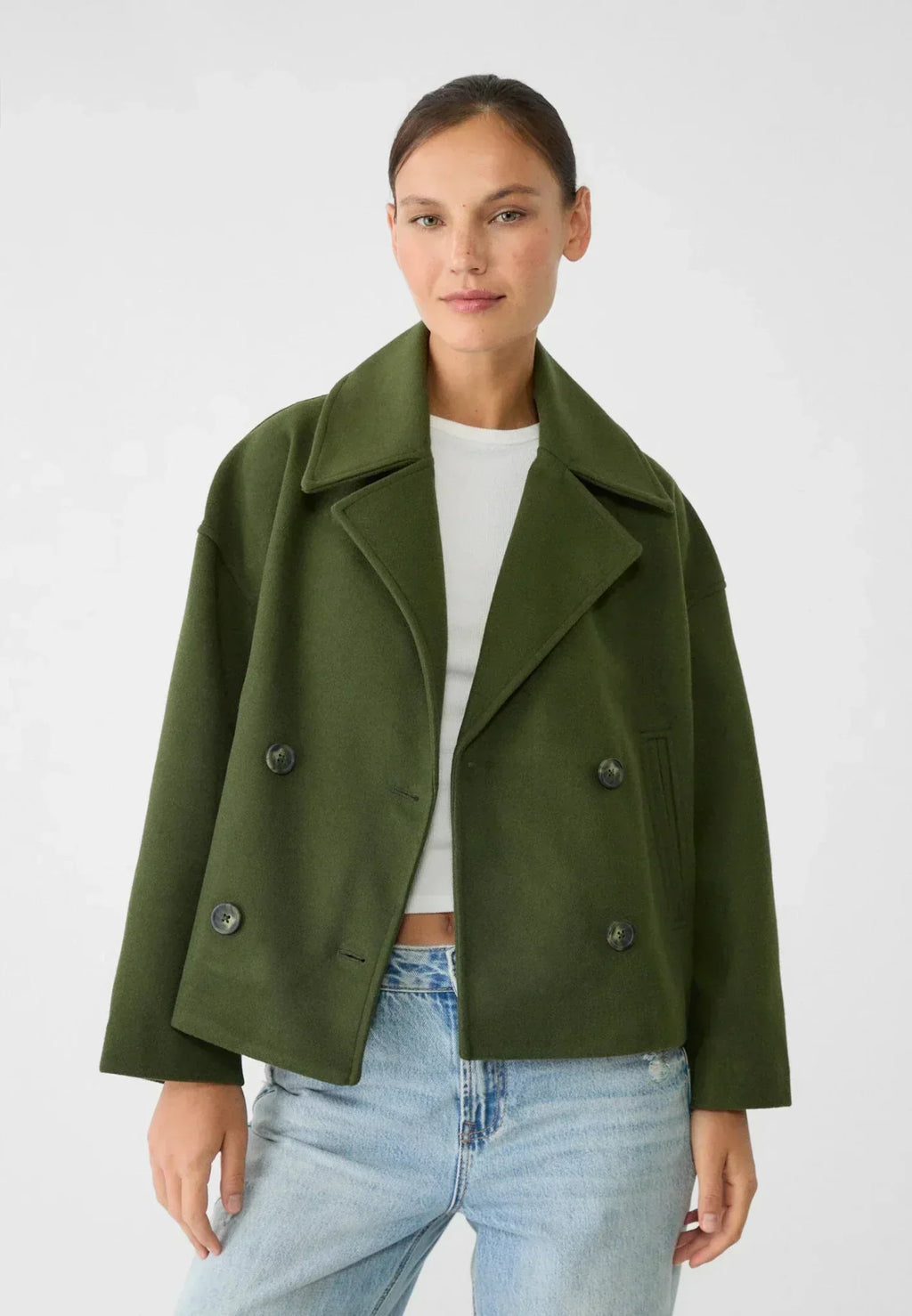 Celly | Women’s Cropped Double-Breasted Jacket