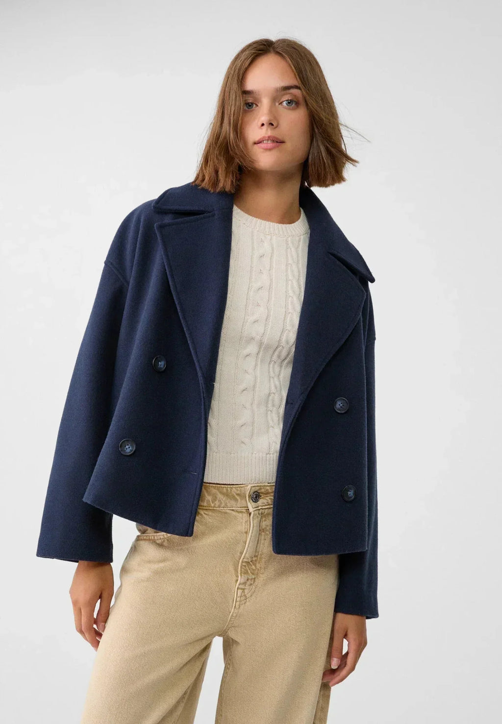 Celly | Women’s Cropped Double-Breasted Jacket