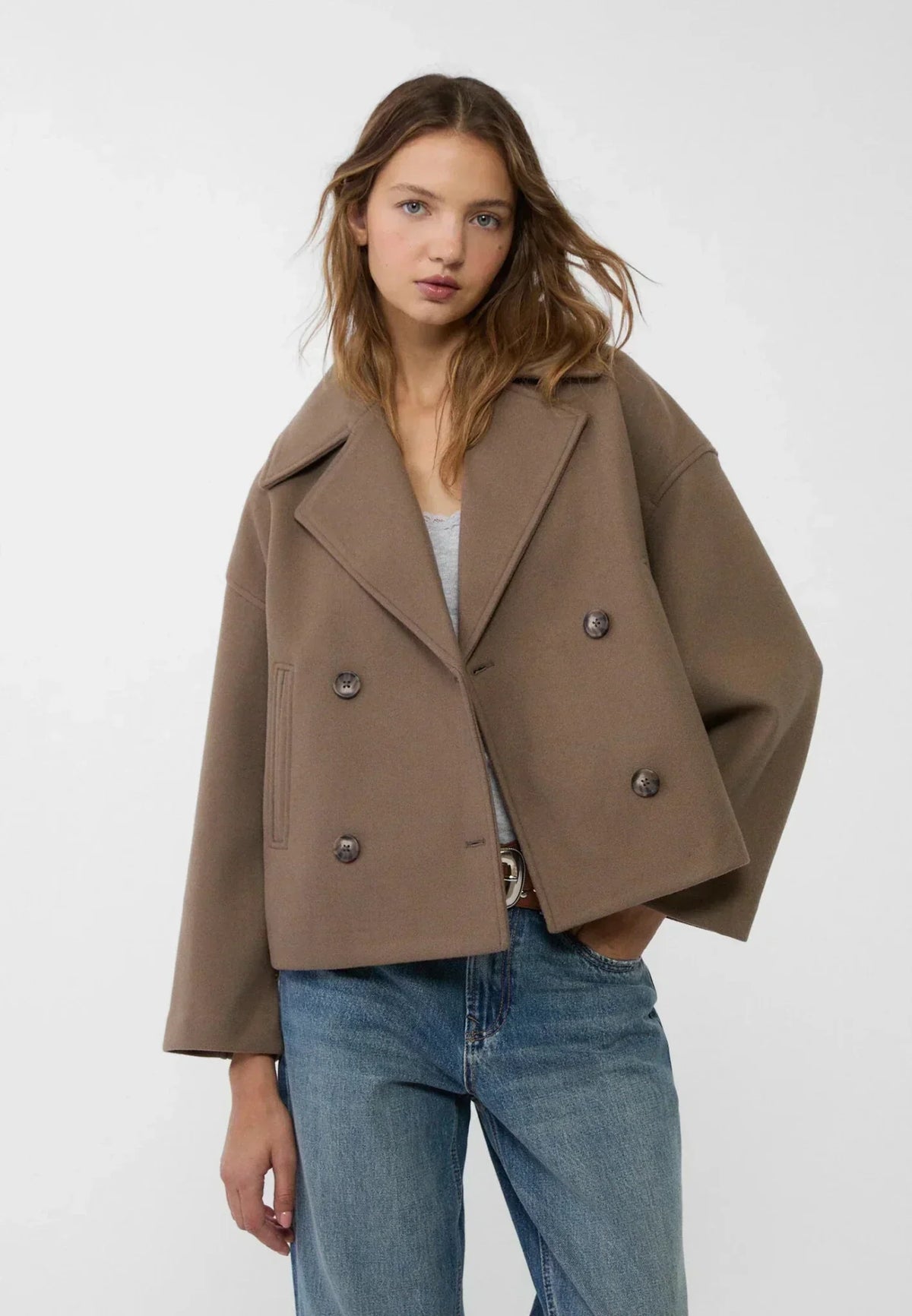 Celly | Women’s Cropped Double-Breasted Jacket
