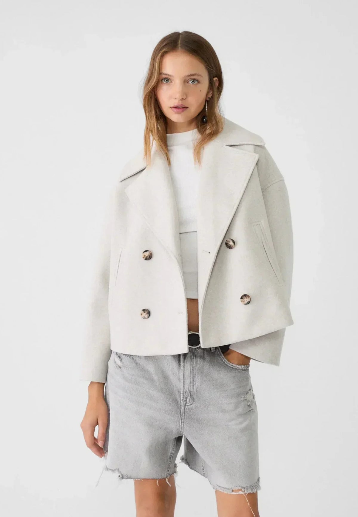 Celly | Women’s Cropped Double-Breasted Jacket
