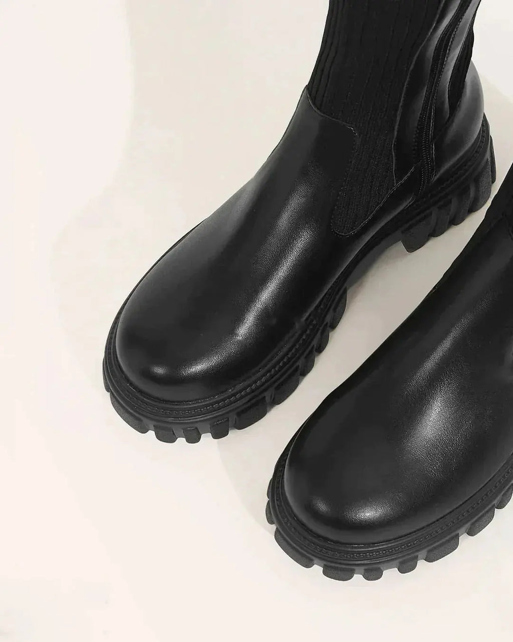 Chariza | Women’s Stretch Knit Heeled Boots