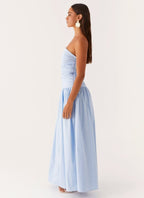 Coralia | Sleeveless Maxi Dress in Blue