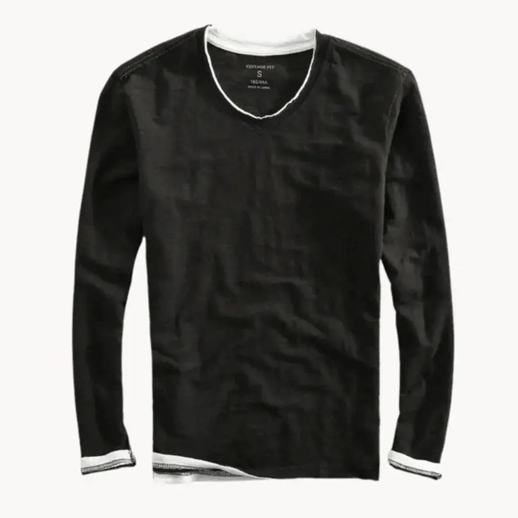 Corvino | Men’s Contrast-Trim Cotton Shirt