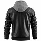 Daan | Men’s Hooded Leather-Style Jacket