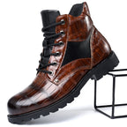 Dan | Men’s Croc-Embossed Leather Boots