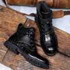 Dan | Men’s Croc-Embossed Leather Boots
