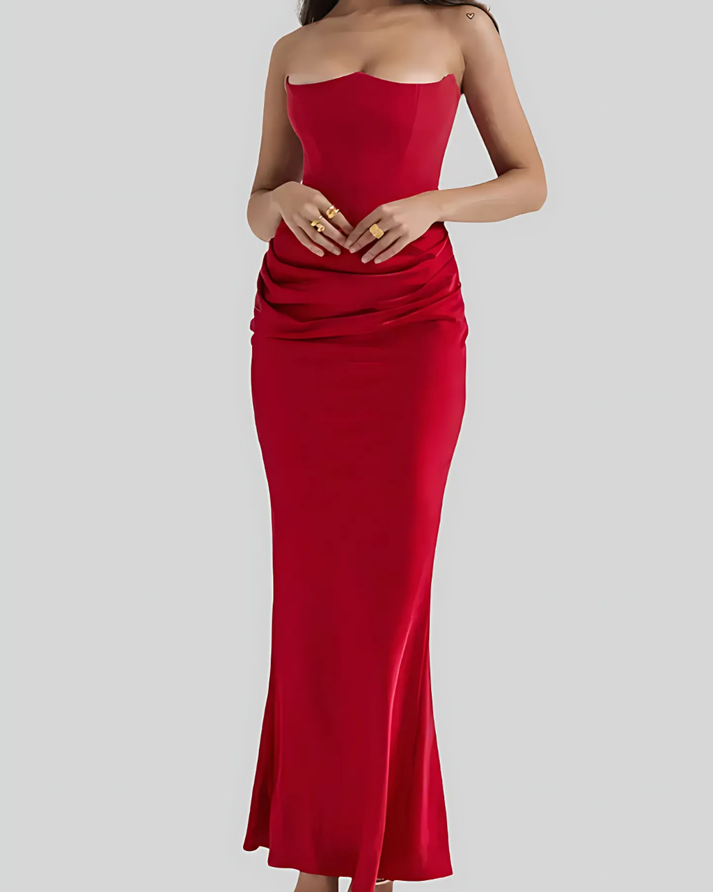 Donna | Women’s Strapless Elegant Maxi Dress